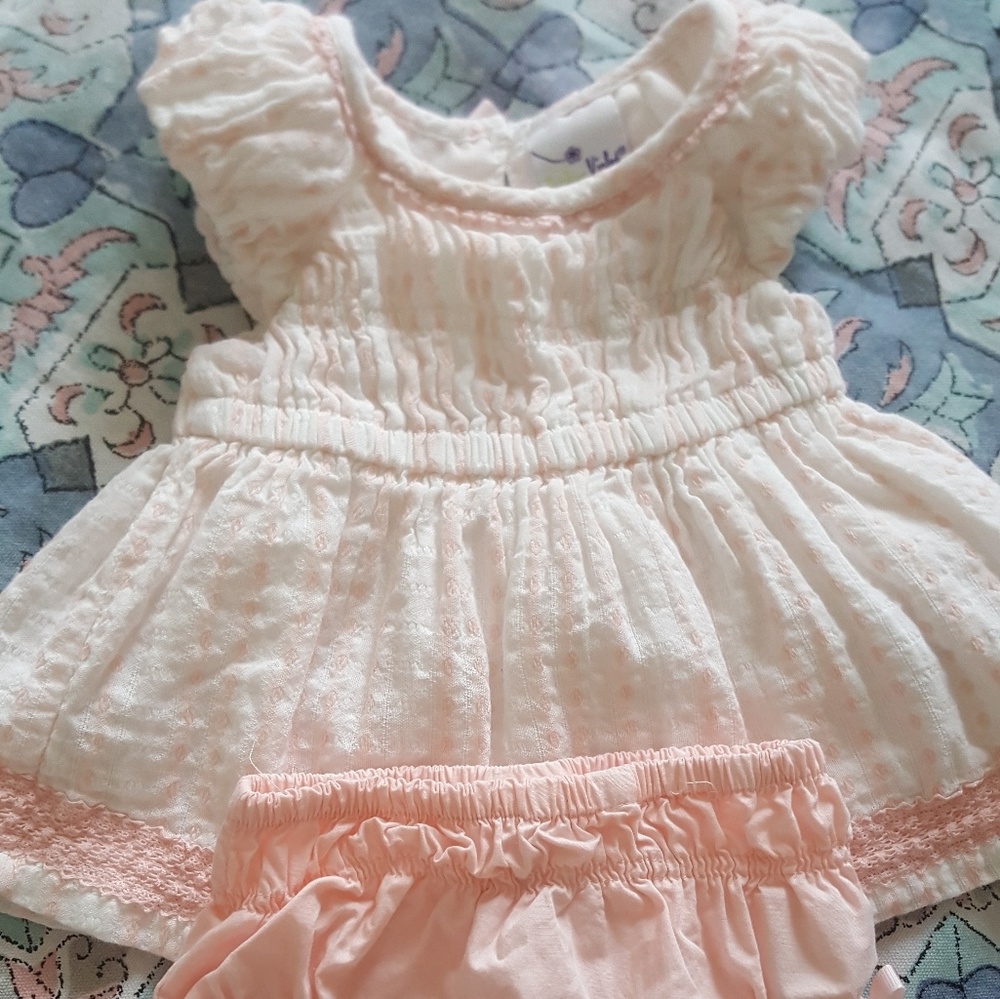Baby girl dress with diaper cover